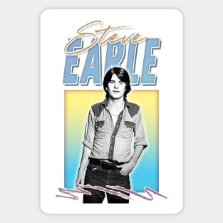 Steve Earle / Outlaw Country Retro Fan Design Magnet